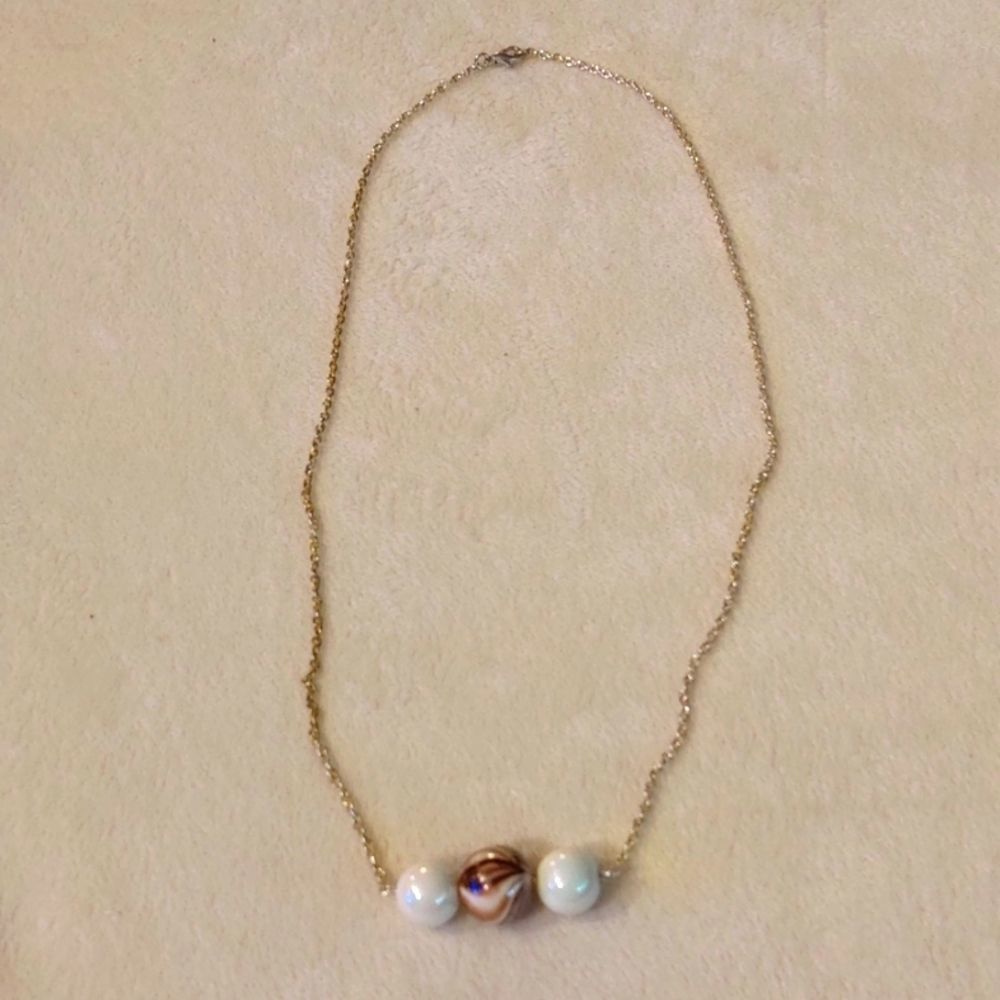 Rin's Unique Boutique - Handmade - Beaded Chain Necklace